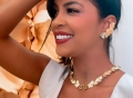 Brinco Dourado Luxo Ear Cuff Corações Embaralhados com Zircônia