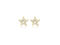 Brinco Dourado Estrelinhas Zircônia Baby/Piercing