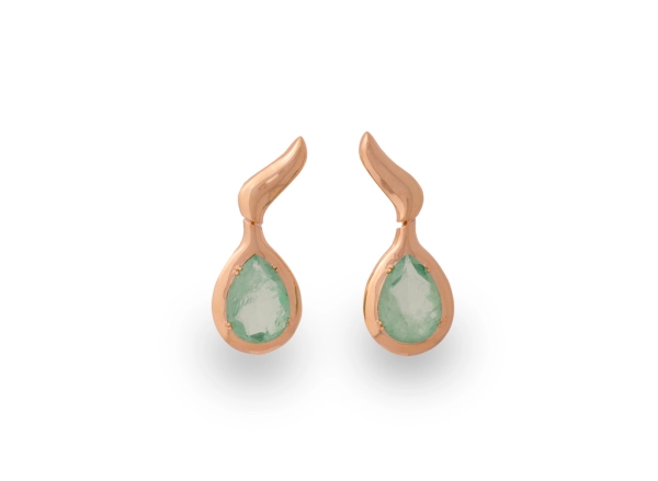 produtos combinacoes brinco dourado estilo gota fusion turmalina verde 6096